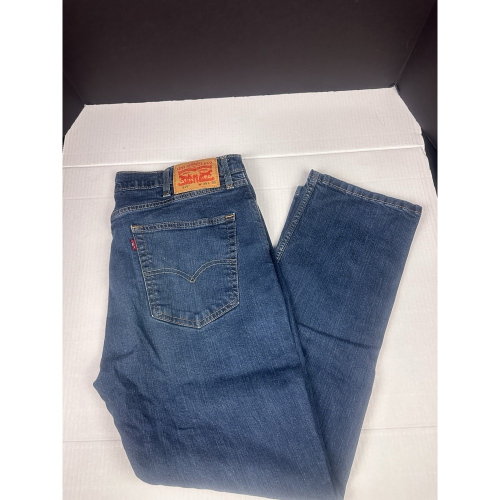 Levi's 514 Men's Jeans 38x30 Straight Leg Stretch Denim Blue Streetwear